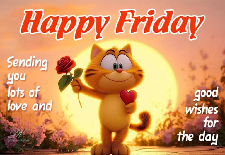 Happy Friday – Sending you lots of love and good wishes for the day