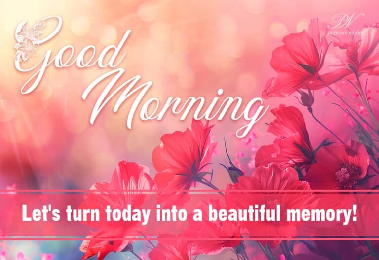 Good Morning – Let’s turn today into a beautiful memory