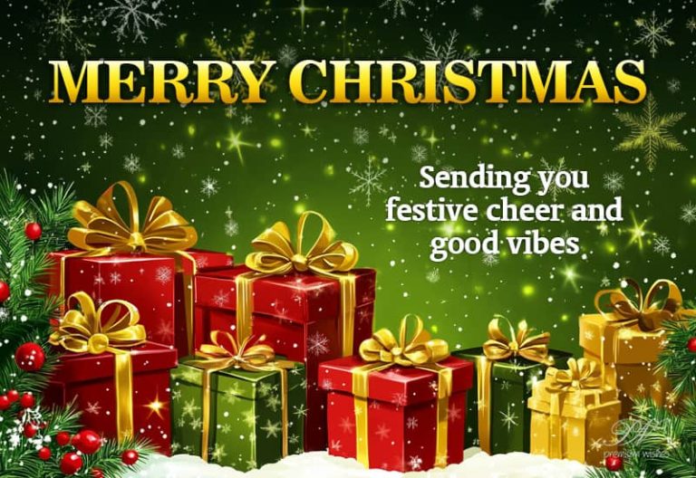 Merry Christmas – Sending you festive cheer and good vibes