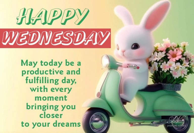 Happy Wednesday – May today be a productive and fulfilling day, with every moment bringing you closer to your dreams