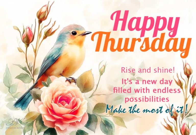 Happy Thursday – Rise and Shine – It is a new day filled with endless possibilities