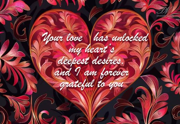 Your love has unlocked my heart