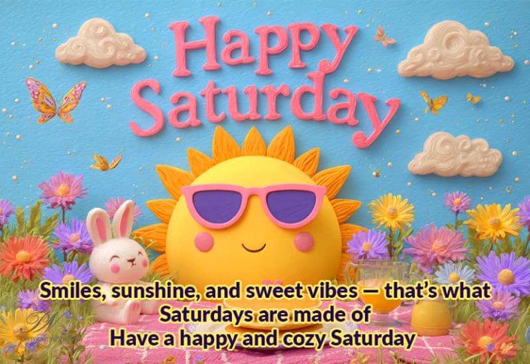 Happy Saturday – Smile, sunshine and sweet vibes – that’s what Saturdays are made of