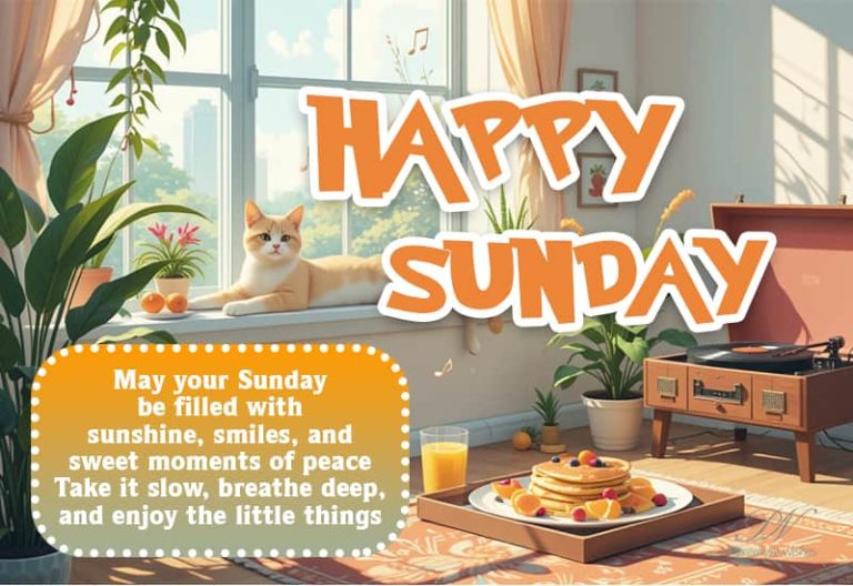 May you Sunday be filled with sunshine, smiles and sweet moments of peace