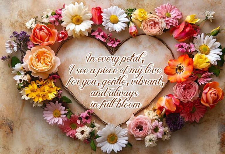 In every petal, I see a piece of my love for you, gentle, vibrant and always in full bloom
