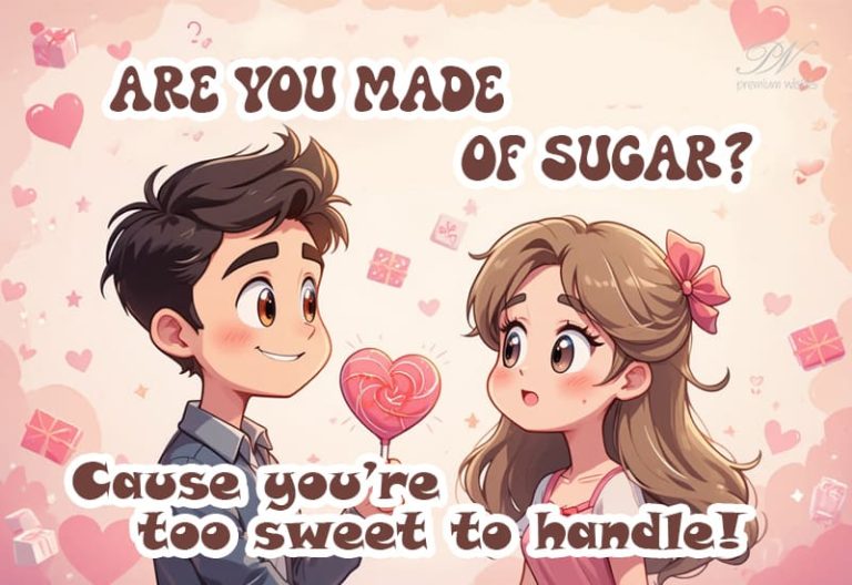 Are you made of Sugar? Cause you are too sweet to handle