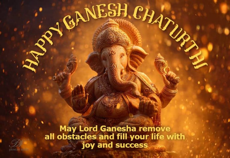 Happy Ganesh Chaturthi – May Lord Ganesha remove all obstacles and fill your life with joy and success