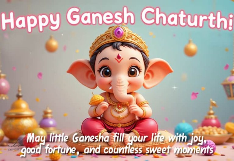 Happy Ganesh Chaturthi – May little Ganesha fill your life with joy, good fortune and countless sweet memories