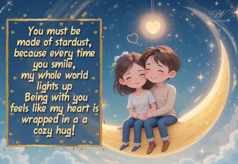 You must be made of stardust because every time you smile, my whole world lights up