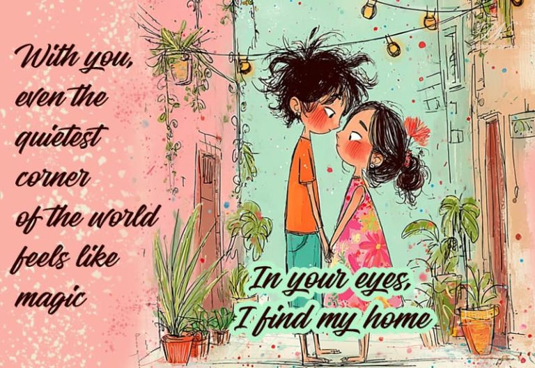In your eyes I find my home, with you even the quietest corner of the world feels like magic