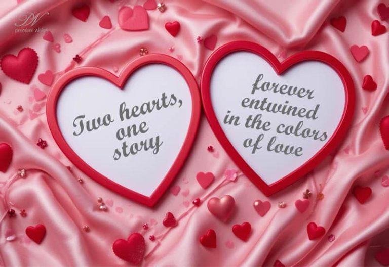Two hearts, one story forever entwined in the colors of love