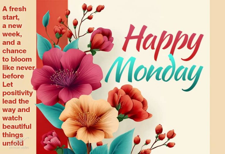 Happy Monday – A fresh start, a new week and a chance to bloom like never before