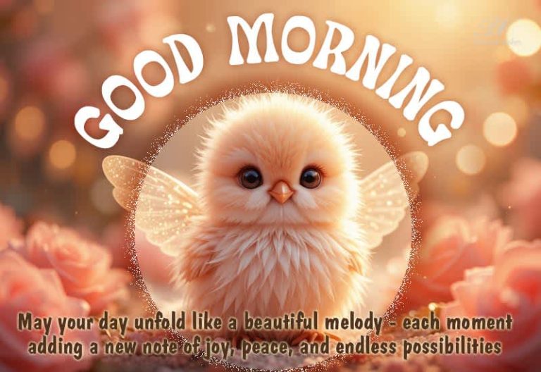 Good Morning – May your day unfold like a beautiful melody—each moment adding a new note of joy, peace, and endless possibilities