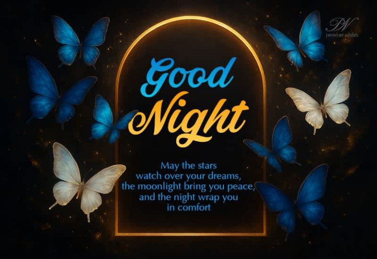 Good Night – May the stars watch over your dreams – the moonlight bring you peace and the night wrap you in comfort