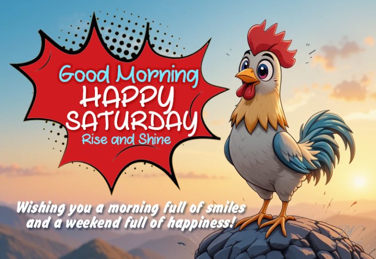 Happy Saturday! 🌞 Rise and shine with joy, just like this little rooster calling in a brand-new day. Wishing you a morning full of smiles and a weekend full of happiness