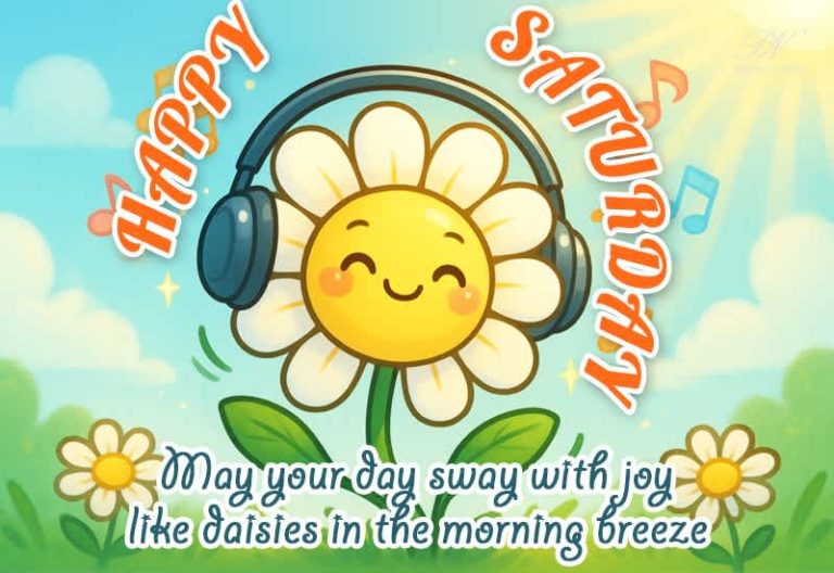 Happy Saturday – May your day sway with you like daisies in the morning breeze