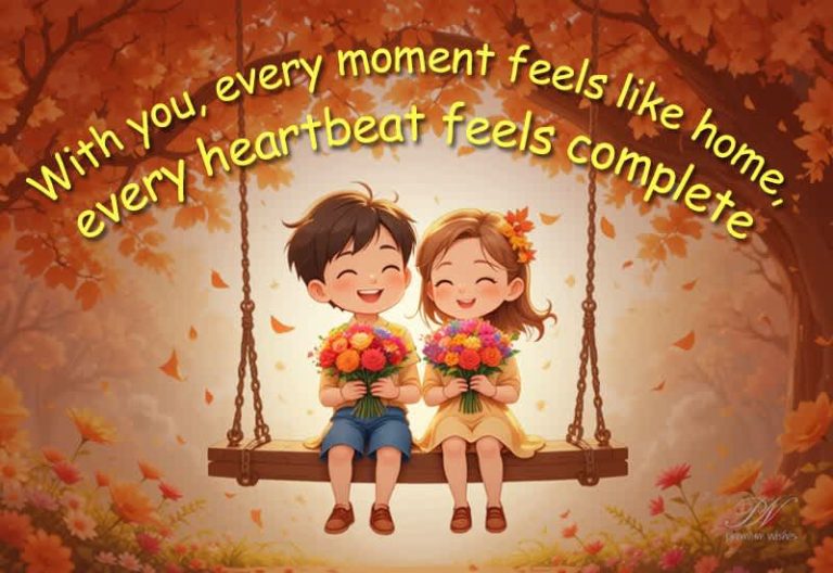 With you, every moment feels like home, every heartbeat feels complete