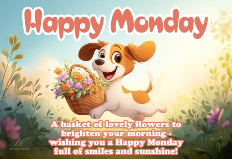 Happy Monday – A basket of lovely flowers to brighten your morning – wishing you a Happy Monday full of smiles and sunshine