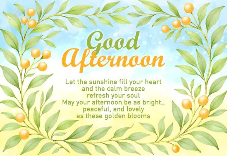 Good Afternoon Wishes
