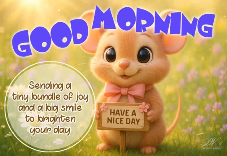 Good Morning – Sending a tiny bundle of joy and a big smile to brighten your day! Good Morning – Sending a tiny bundle of joy and a big smile to brighten your day!