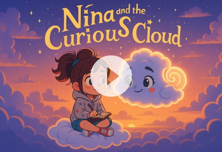 Nina and the Curious Cloud 🌈 | A Magical Story About Curiosity and Imagination | Kids Animated Story
