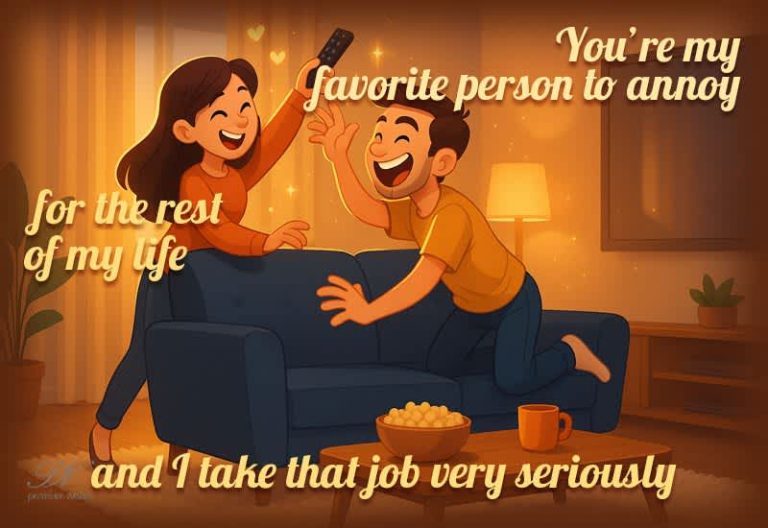 You’re my favorite person to annoy for the rest of my life and I take that job very seriously