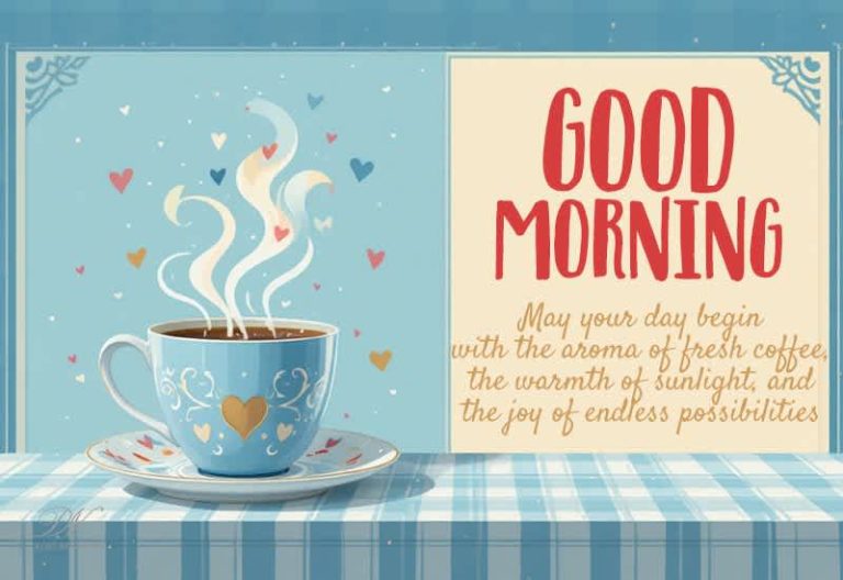 Good Morning – May your day begin with the aroma of fresh coffee, the warmth of sunlight Good Morning – May your day begin with the aroma of fresh coffee, the warmth of sunlight