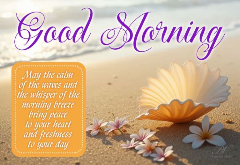 Good Morning – May the calm of the waves and the whisper of the morning breeze bring peace to your heart and freshness to your day