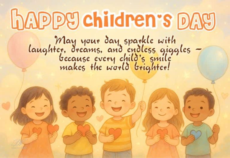 Happy Children’s Day – May your day sparkle with laughter, dreams and endless giggles – because every child’s smile makes the world brighter
