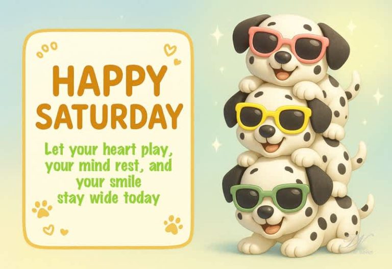 Happy Saturday – Let your heart play, your mind rest and your smile stay wide today