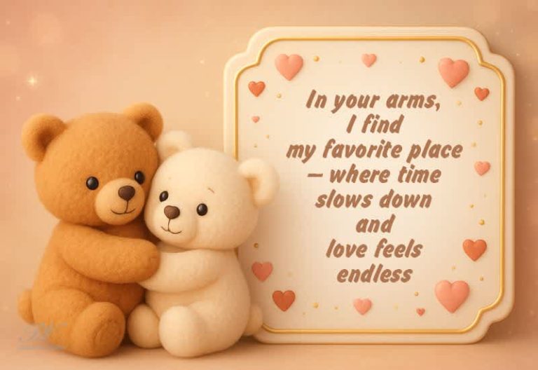 In your arms, I find my favorite place — where time slows down and love feels endless