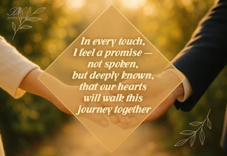 In every touch, I feel a promise — not spoken, but deeply known, that our hearts will walk this journey together
