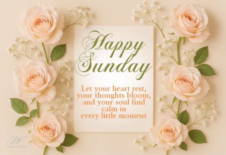 Happy Sunday – Let your heart rest, your thoughts bloom and your soul find calm in every little moment