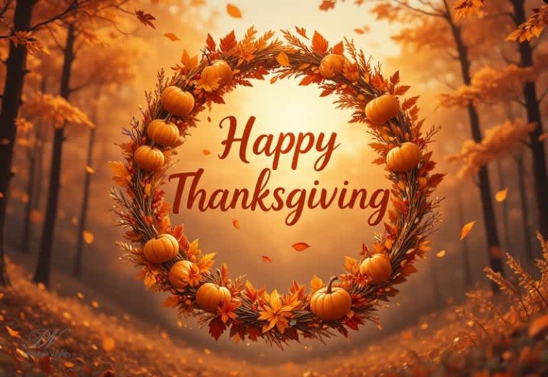 Happy Thanksgiving – Warm Wishes of Gratitude, Joy & Autumn Blessings