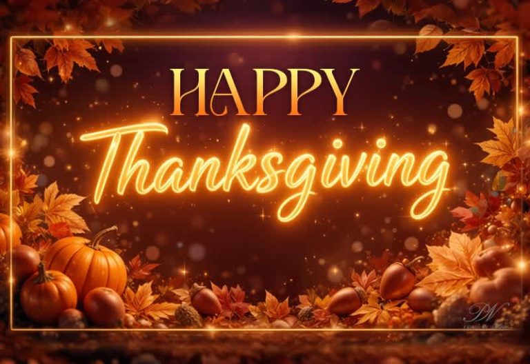 Happy Thanksgiving – Warm Autumn Wishes Filled With Light and Gratitude