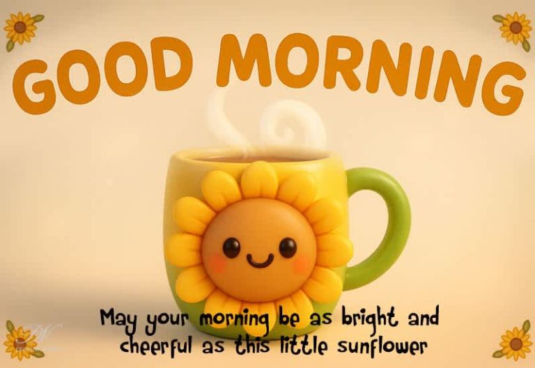Good Morning – May Your Day Be as Bright and Cheerful as a Sunflower