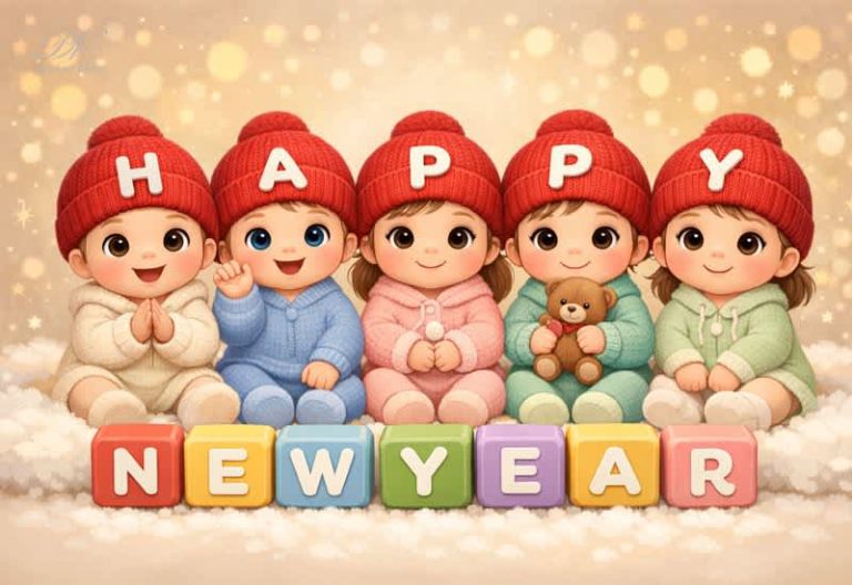 Happy New Year 🎉 Cute Wishes to Welcome a Bright Beginning