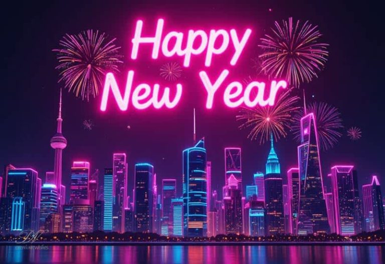 Happy New Year 2026 Wishes – Bright, Vibrant, and Joyful New Year Greeting Image