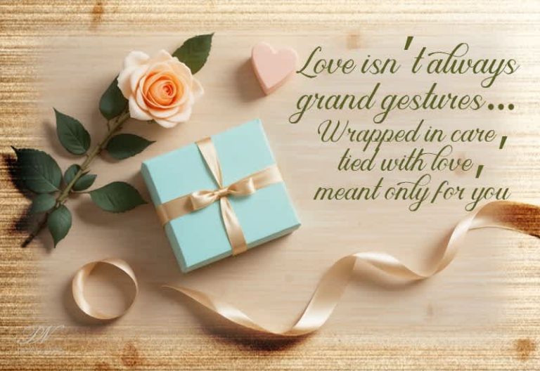 Love Isn’t Always Grand Gestures 💝 Sometimes It’s Wrapped in Care Love Isn’t Always Grand Gestures 💝 Sometimes It’s Wrapped in Care