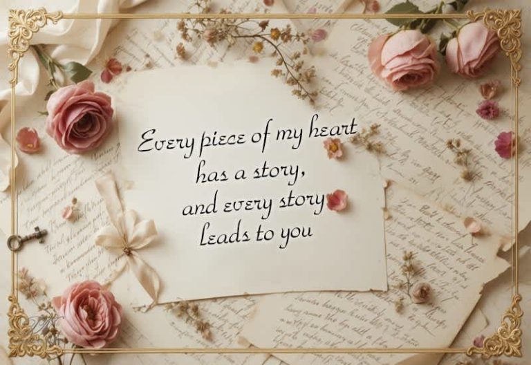 Every Piece of My Heart Has a Story β And Every Story Leads to You Every Piece of My Heart Has a Story β And Every Story Leads to You