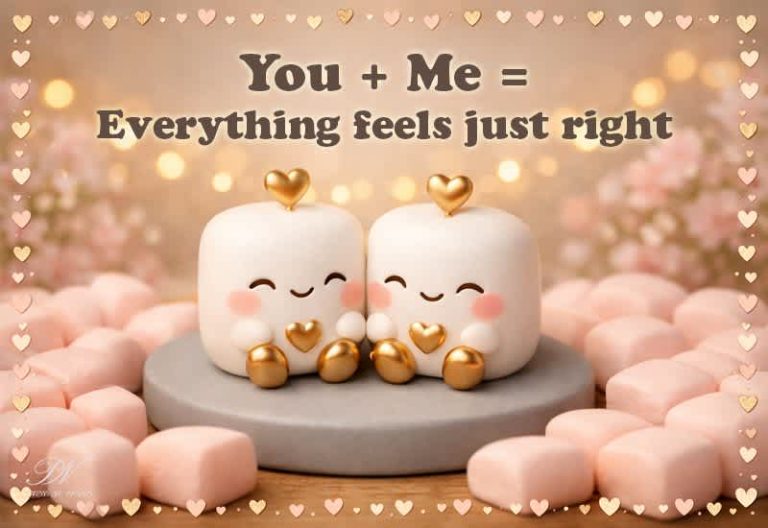 You + Me = Everything Feels Just Right – A Sweet Love Message