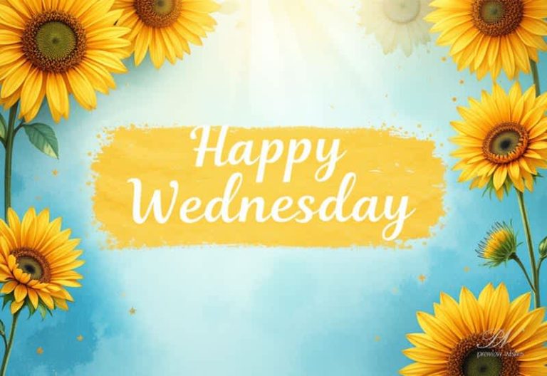 Happy Wednesday – Let Your Day Bloom with Sunshine and Positivity