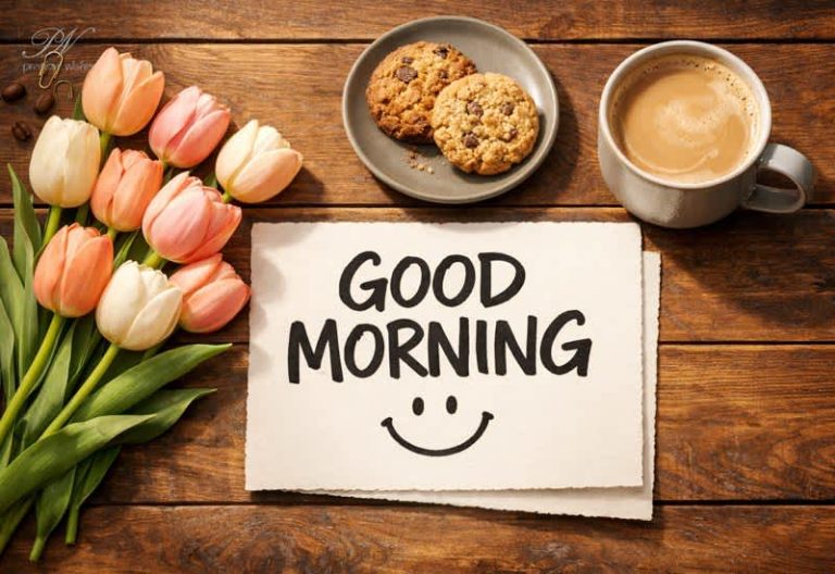 Good Morning – A Fresh Start with Coffee and Flowers