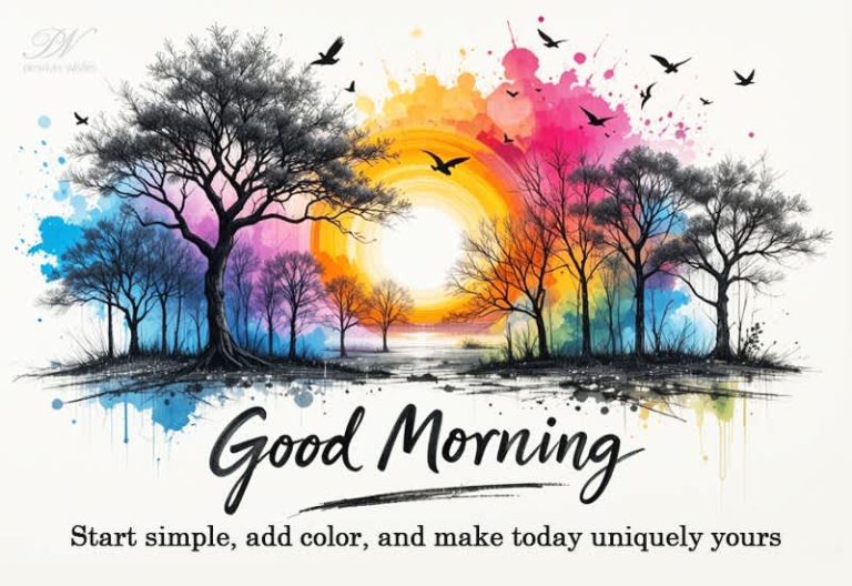 Good Morning – Start Simple, Add Color to Your Day