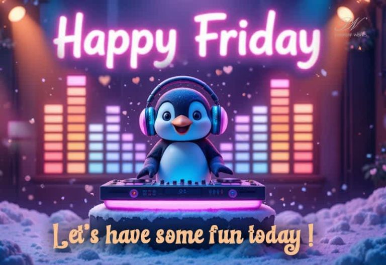 Happy Friday Wishes – Let’s Have Some Fun Today 🎶🐧 Happy Friday Wishes – Let’s Have Some Fun Today 🎶🐧