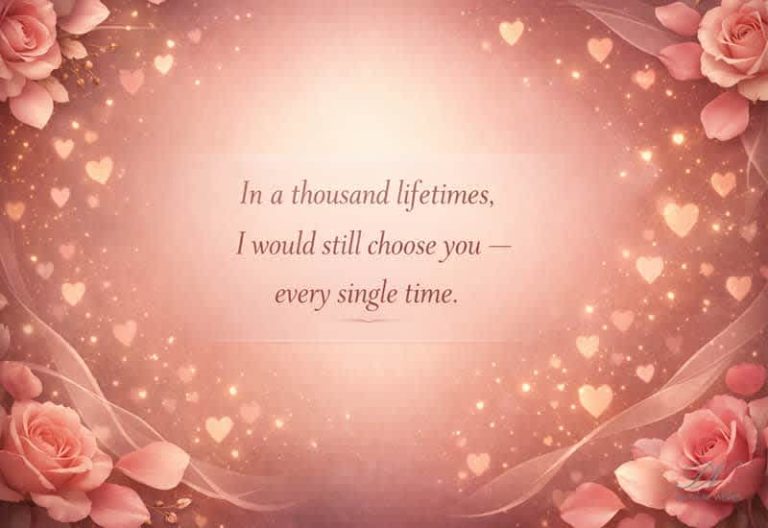 In a Thousand Lifetimes, I Would Still Choose You