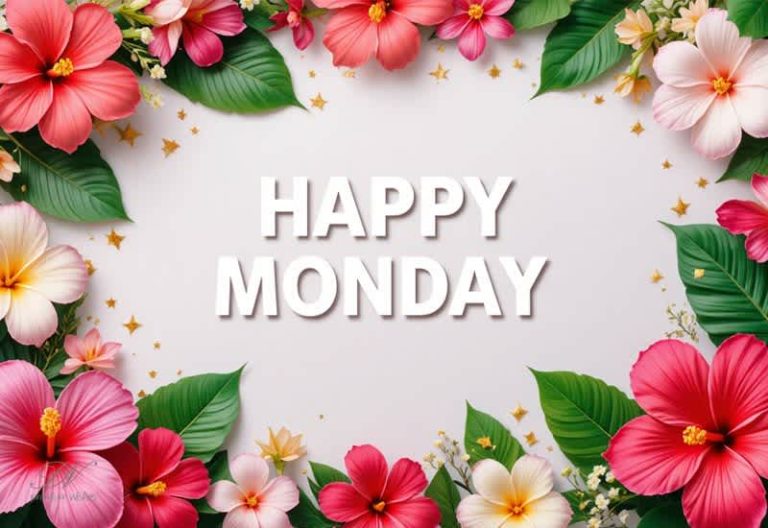 Happy Monday Wishes with Beautiful Flowers – A Fresh Start to the Week