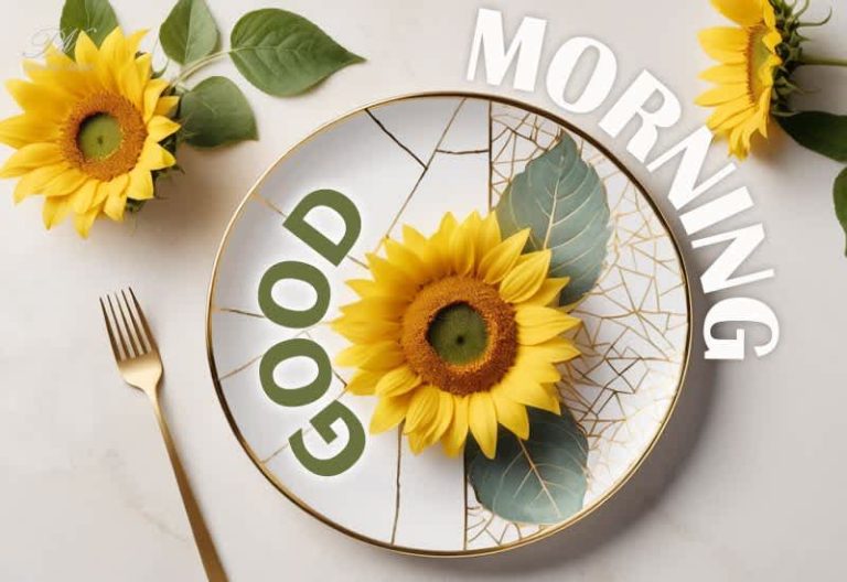 Good Morning Wishes – Beautiful Good Morning Greeting with Sunflowers