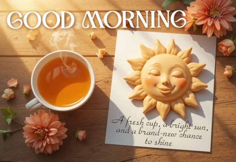 Good Morning Wishes – A Fresh Cup, A Bright Sun & A Brand-New Chance