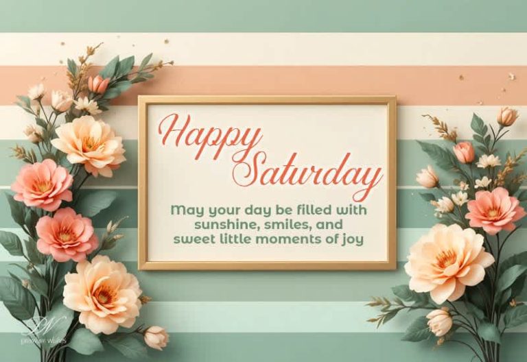 Happy Saturday Wishes – Sunshine, Smiles and Sweet Moments